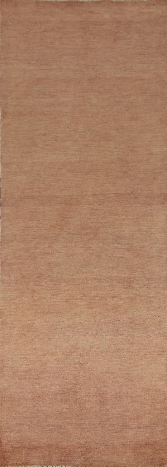 Light Brown Gabbeh Oriental Runner Rug 3x12
