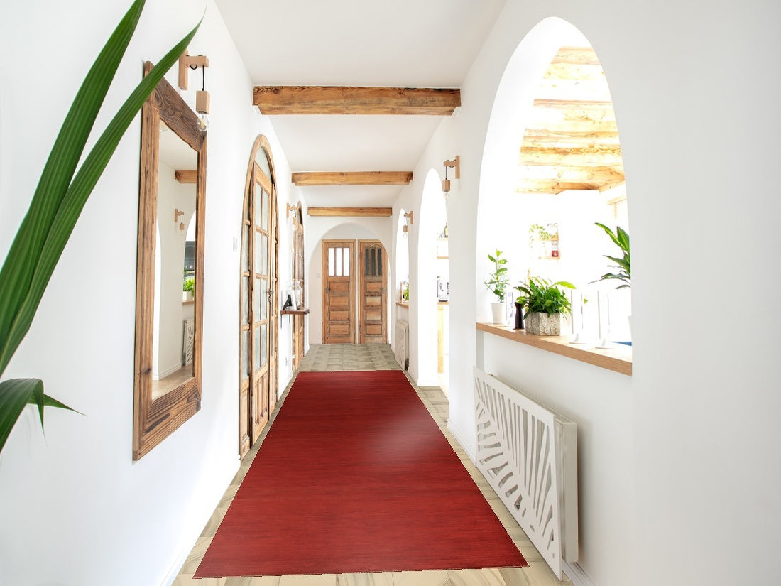 Red Modern Gabbeh Oriental Runner Rug 3x16