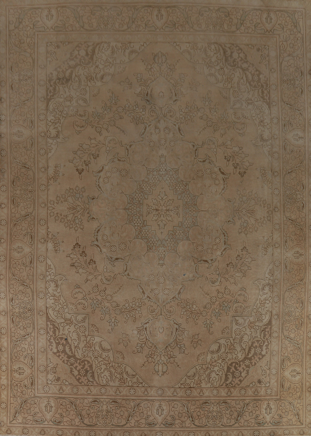 Vintage Wool Floral Tabriz Persian Area Rug 10x13