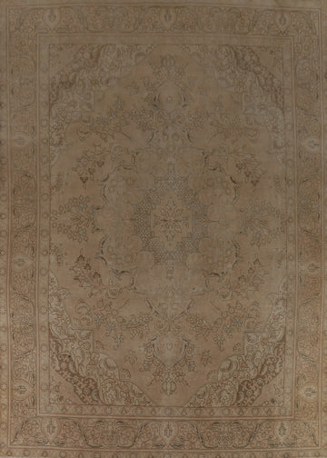 Vintage Wool Floral Tabriz Persian Area Rug 10x13