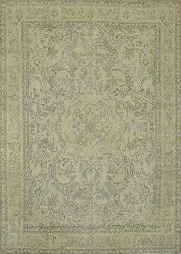Floral Wool Tabriz Persian Area Rug 10x12