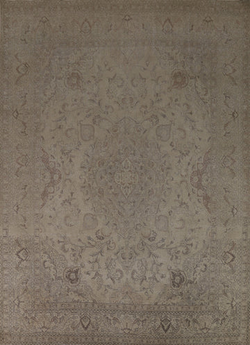 Vintage Wool Tabriz Persian Area Rug 10x13