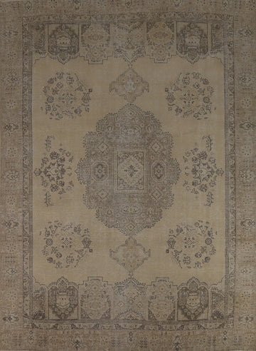 Geometric Wool Tabriz Persian Area Rug 9x11