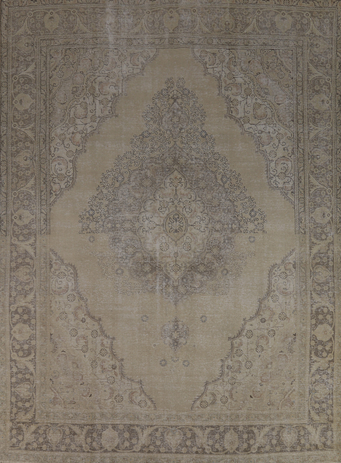 Vintage Wool Tabriz Persian Area Rug 10x13