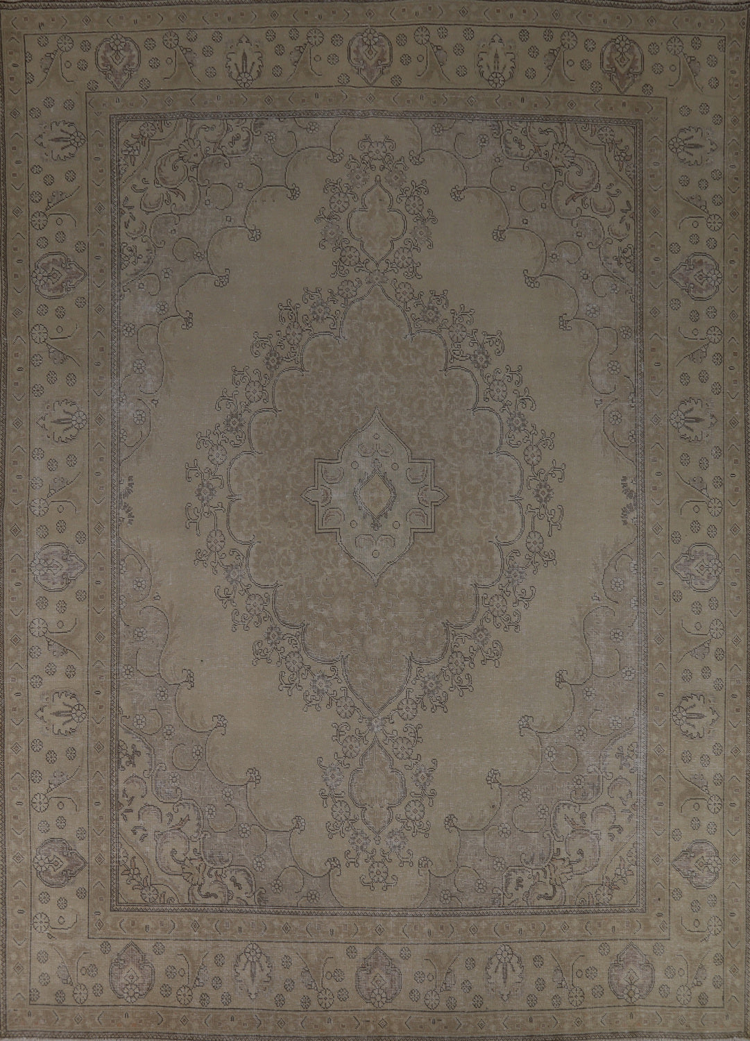 Vintage Wool Medallion Tabriz Persian Area Rug 10x13