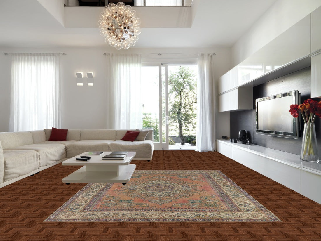Vegetable Dye Wool Tabriz Persian Area Rug 9x12
