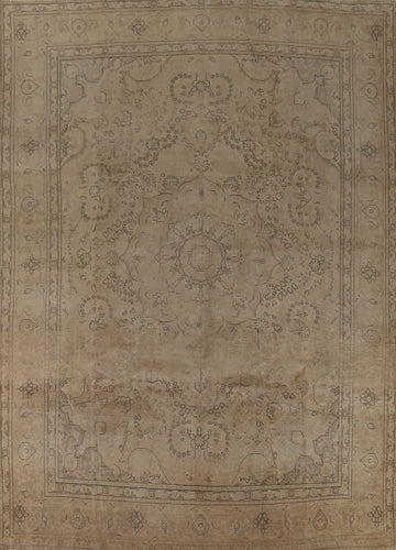 Vintage Floral Tabriz Persian Area Rug 10x13