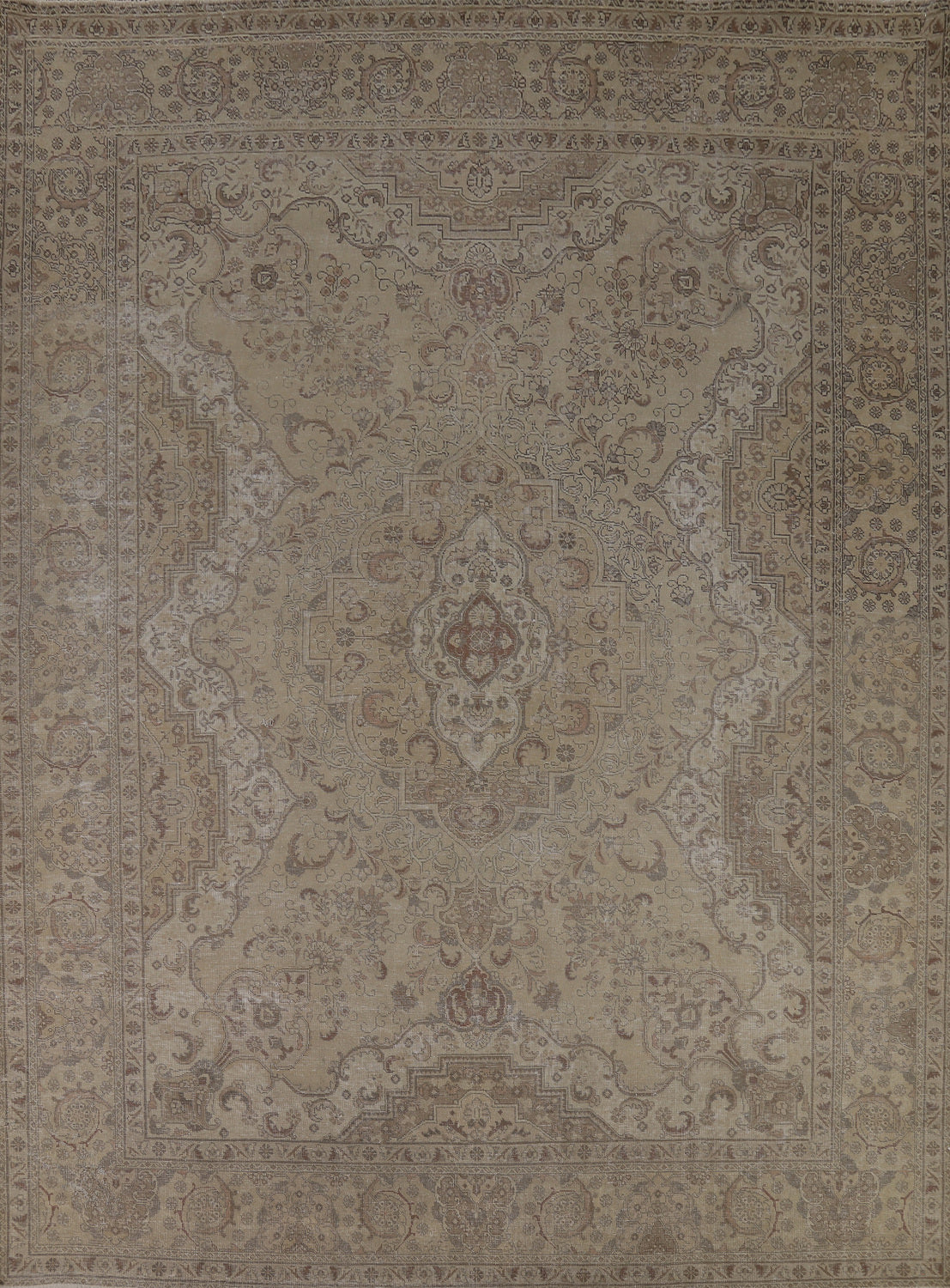 Vintage Wool Tabriz Persian Area Rug 10x13