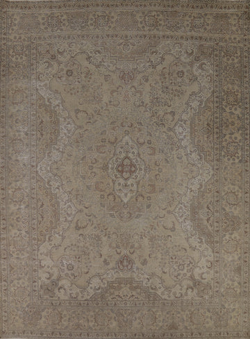 Vintage Wool Tabriz Persian Area Rug 10x13