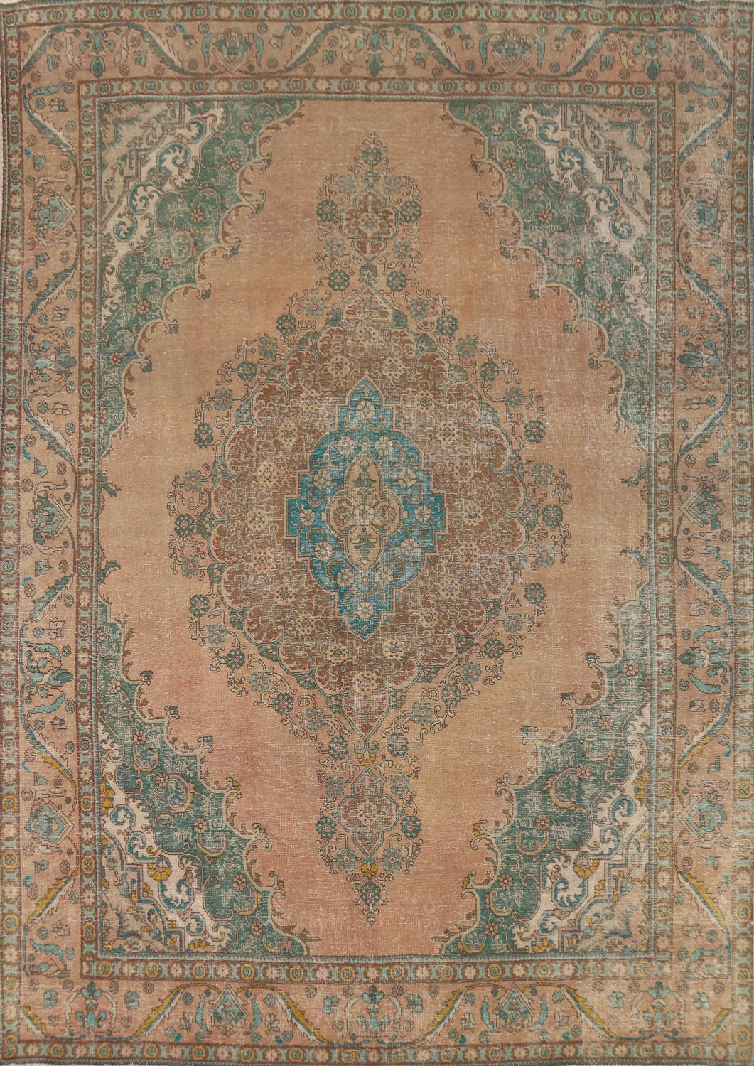 Wool Medallion Tabriz Persian Area Rug 10x13