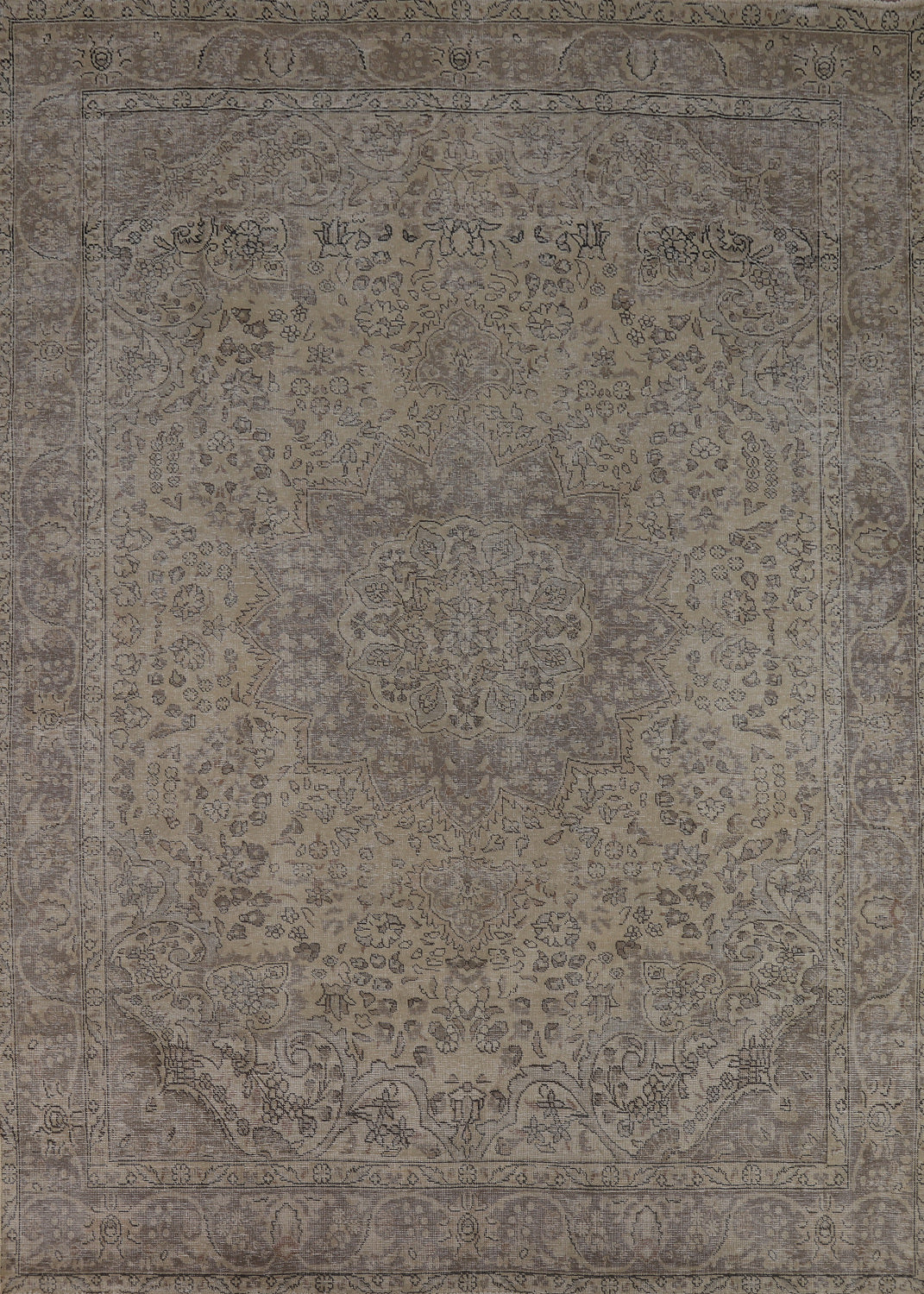 Distressed Wool Tabriz Persian Area Rug 8x11