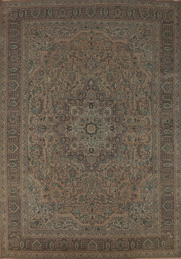 Vintage Wool Medallion Tabriz Persian Area Rug 8x11