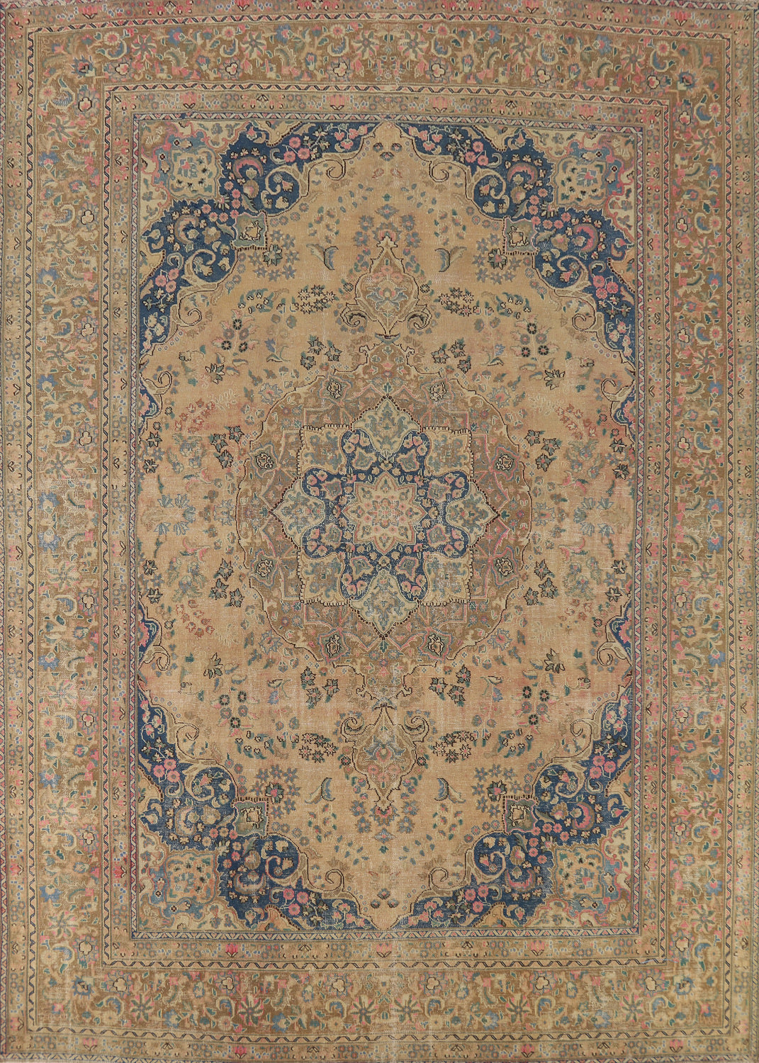 Handmade Wool Mashad Persian Area Rug 10x13