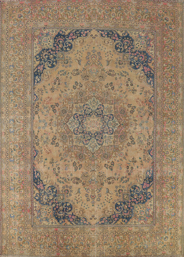 Handmade Wool Mashad Persian Area Rug 10x13