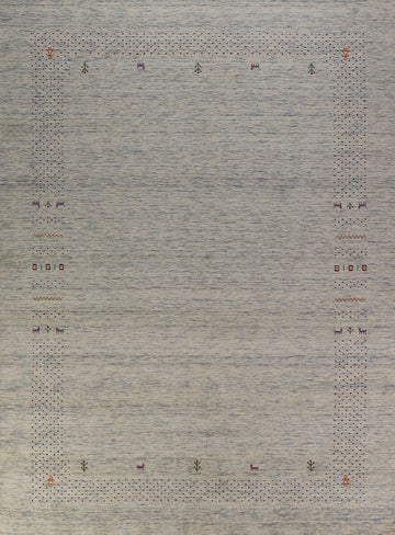 Tribal Wool Gabbeh Oriental Area Rug 9x12