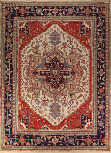 Geometric Heriz Serapi Oriental Large Rug 12x15