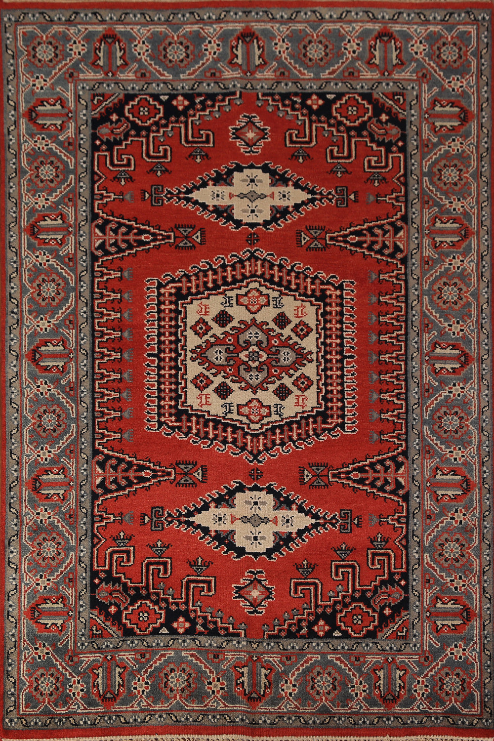 Indian Wool Viss Living Room Area Rug 6x9