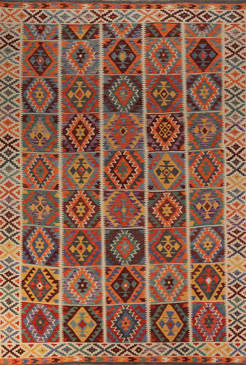Flat Weave Wool Kilim Oriental Area Rug 8x12