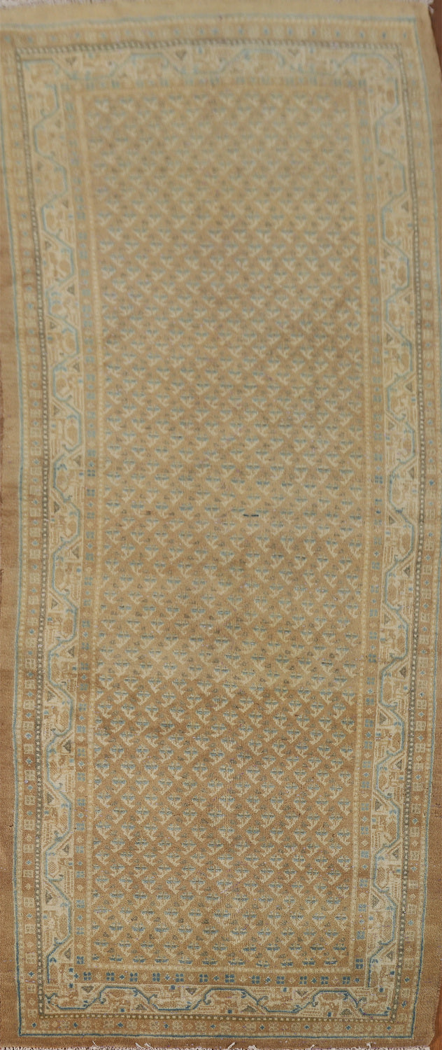 Brown Rust Wool Botemir Persian Runner Rug 3x10