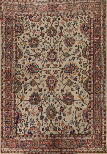 Handmade Floral Anatolian Turkish Area Rug 6x9