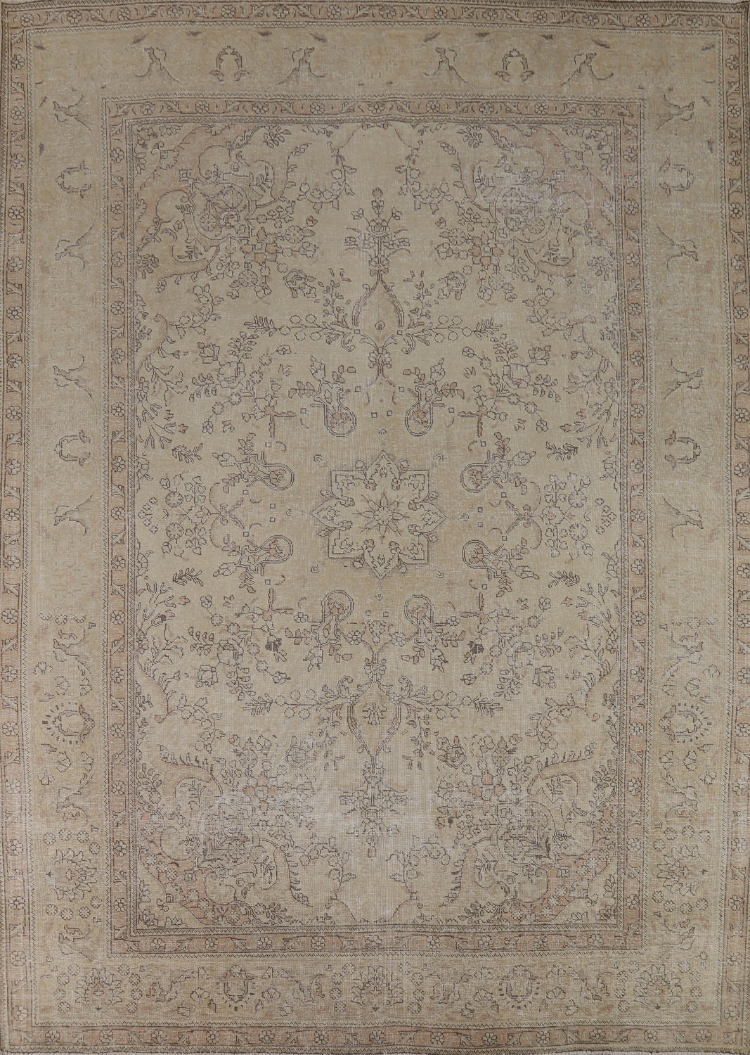 Vintage Wool Tabriz Persian Area Rug 10x13