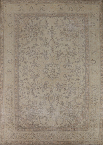 Vintage Wool Tabriz Persian Area Rug 10x13