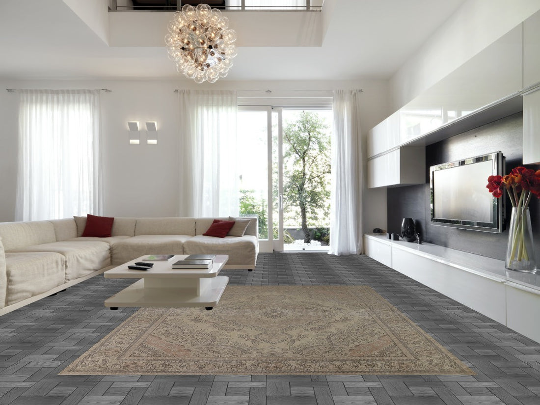 Medallion Wool Tabriz Persian Area Rug 10x13