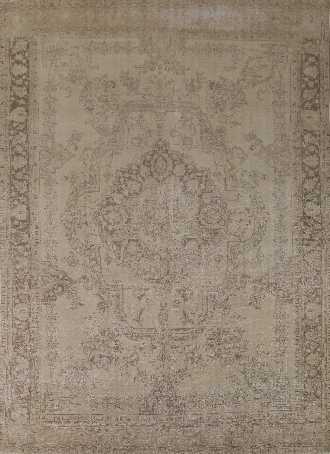 Vintage Wool Tabriz Persian Area Rug 10x13