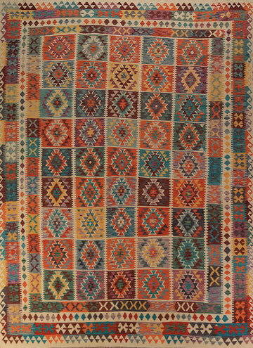 Geometric Kilim Oriental Area Rug 10x13
