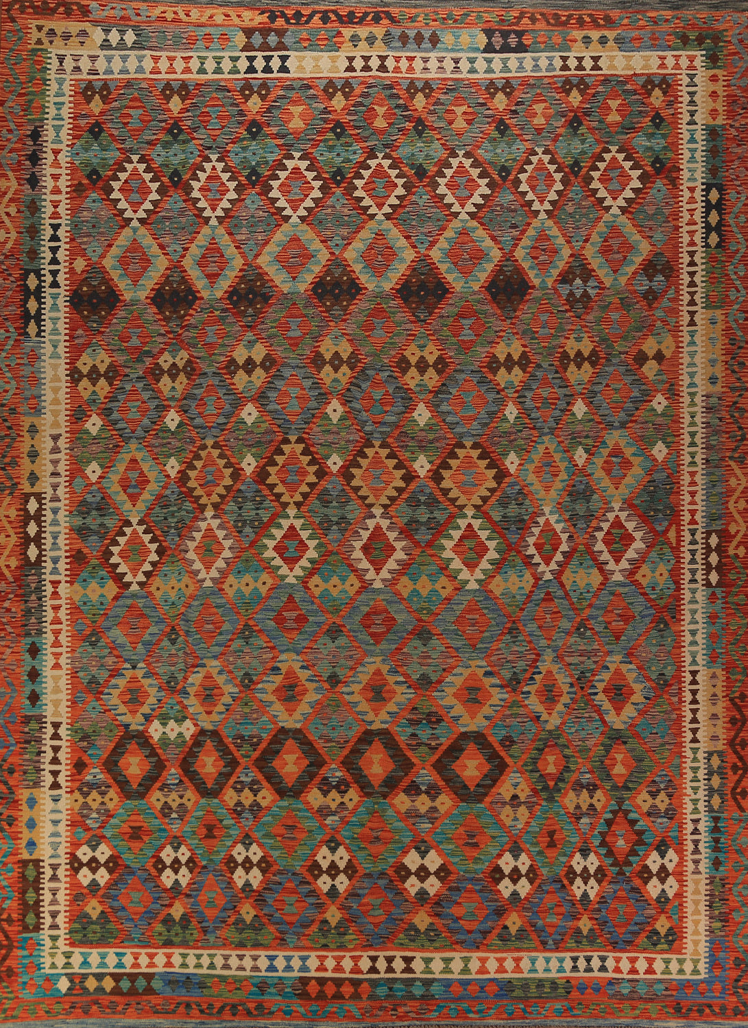 Geometric Kilim Oriental Area Rug 10x13