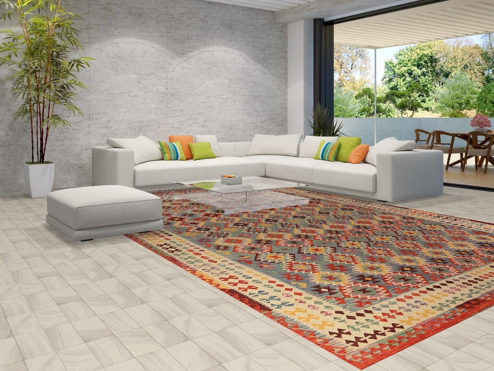 Flat Weave Wool Kilim Oriental Large Rug 10x16