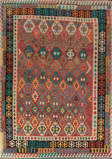 Reversible Wool Kilim Oriental Area Rug 10x13