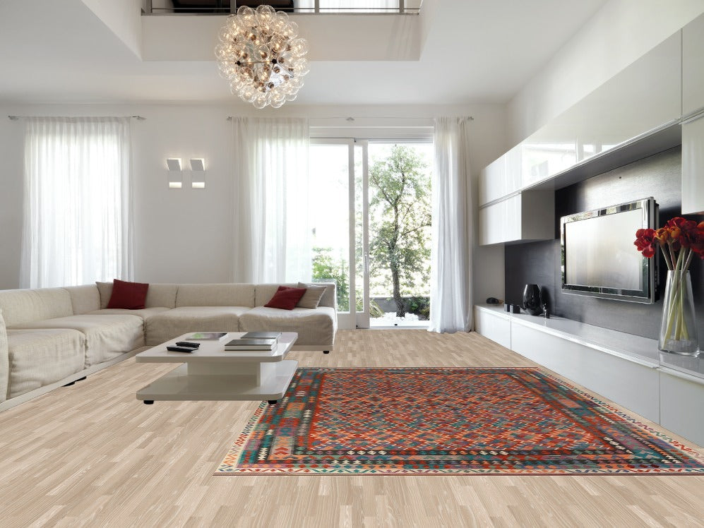 Reversible Wool Kilim Oriental Area Rug 10x13
