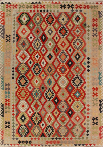 Geometric Kilim Oriental Area Rug 8x11