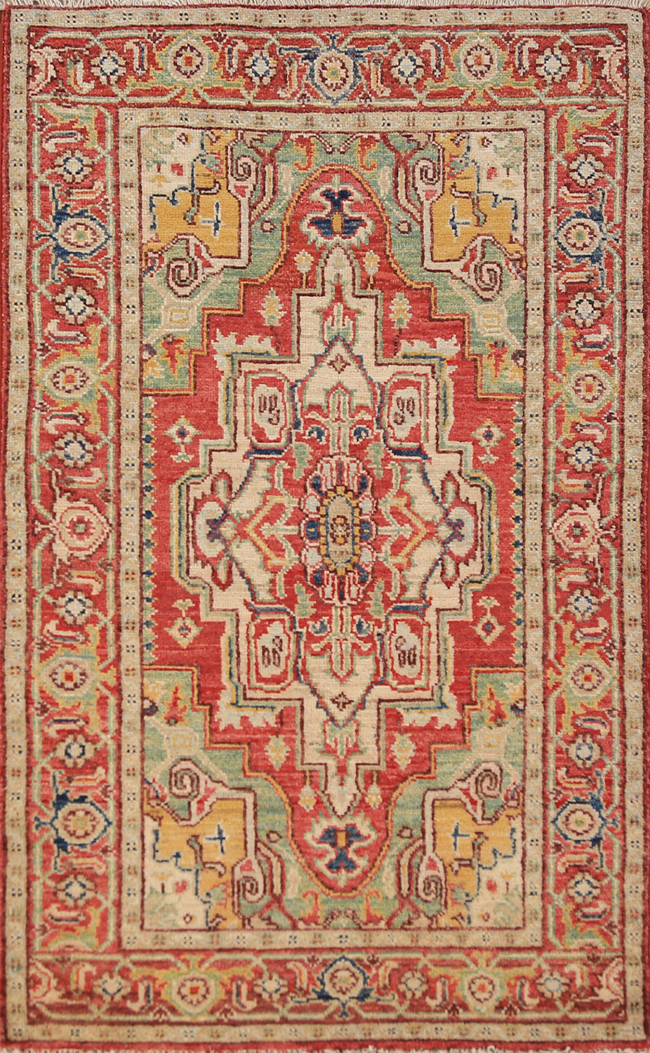 Handmade Heriz Serapi Vegetable Dye Accent Rug 3x5