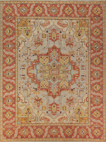 Handmade Wool Heriz Serapi Vegetable Dye Area Rug 8x10