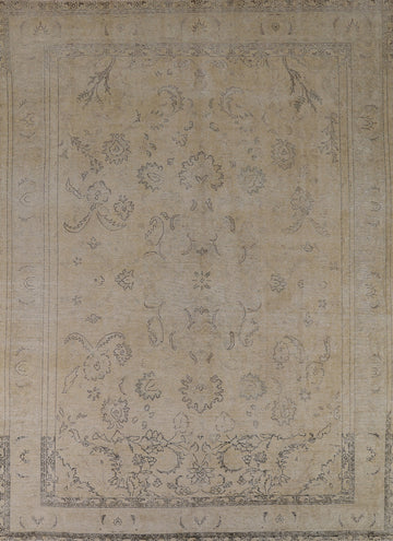 Earth Tone Wool Tabriz Persian Area Rug 10x13