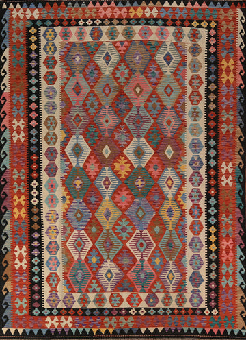Flat Weave Wool Kilim Oriental Area Rug 8x11