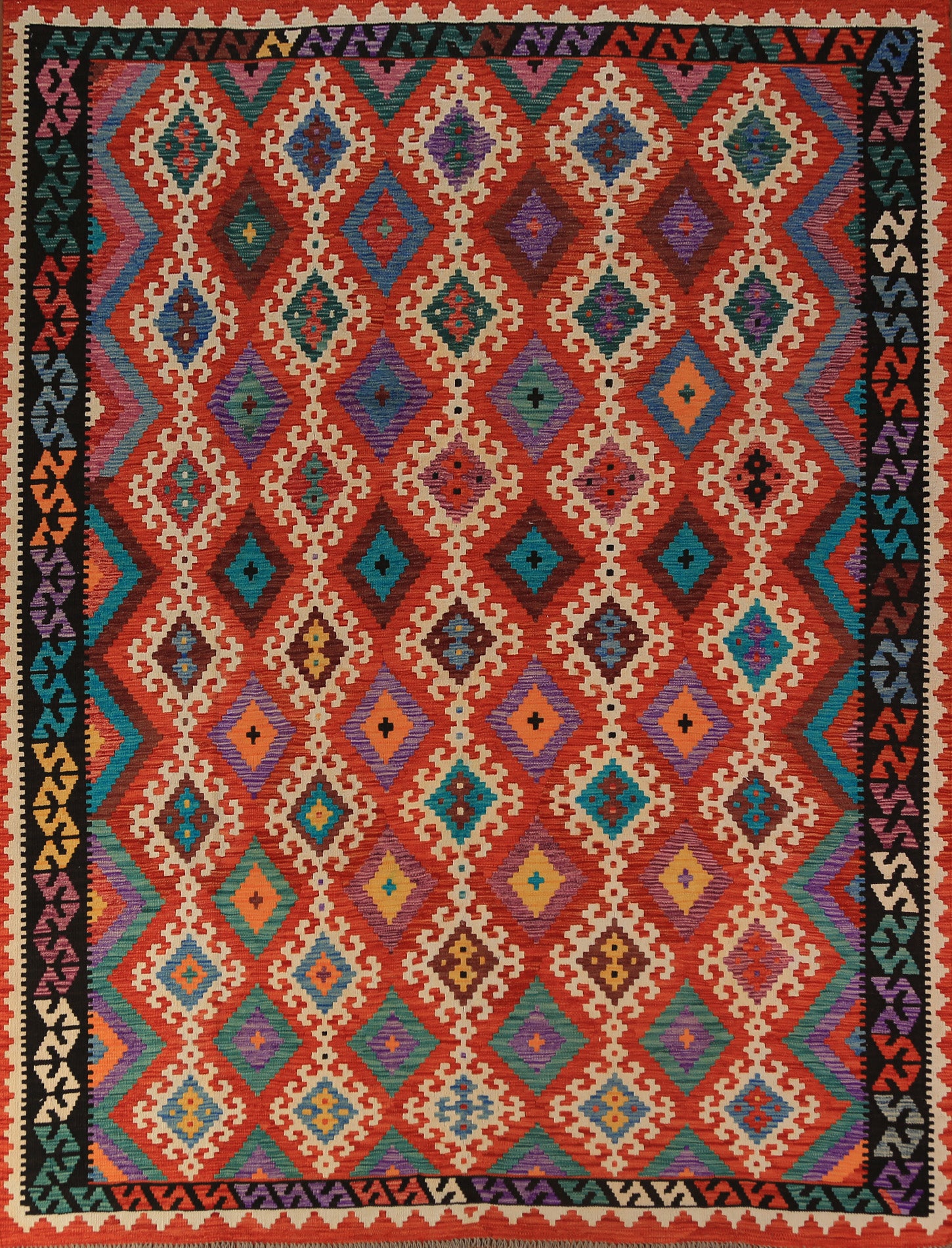 Flat Weave Wool Kilim Oriental Area Rug 8x10