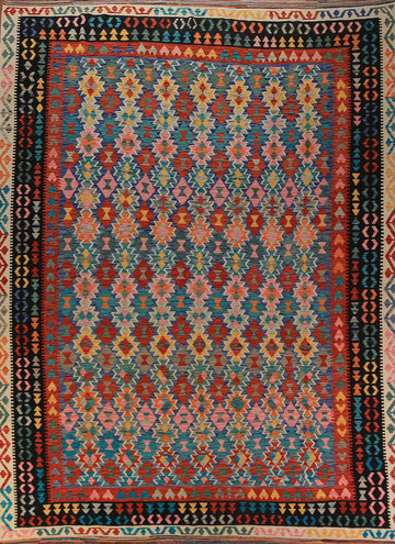 Flat Weave Wool Kilim Oriental Area Rug 10x13