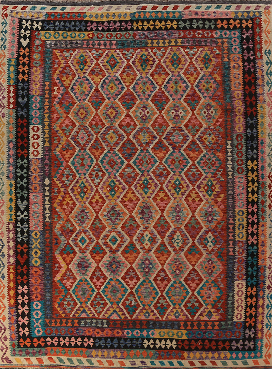 Flat Weave Kilim Oriental Area Rug 10x13