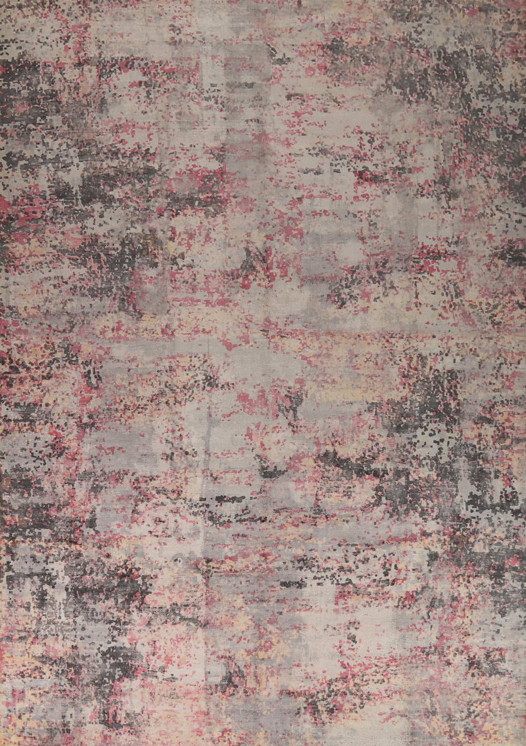 Contemporary Wool Abstract Indian Area Rug 9x12