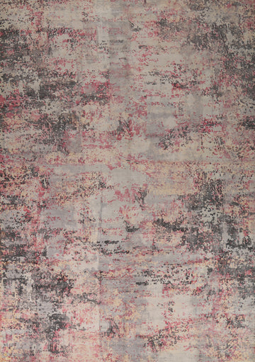 Contemporary Wool Abstract Indian Area Rug 9x12
