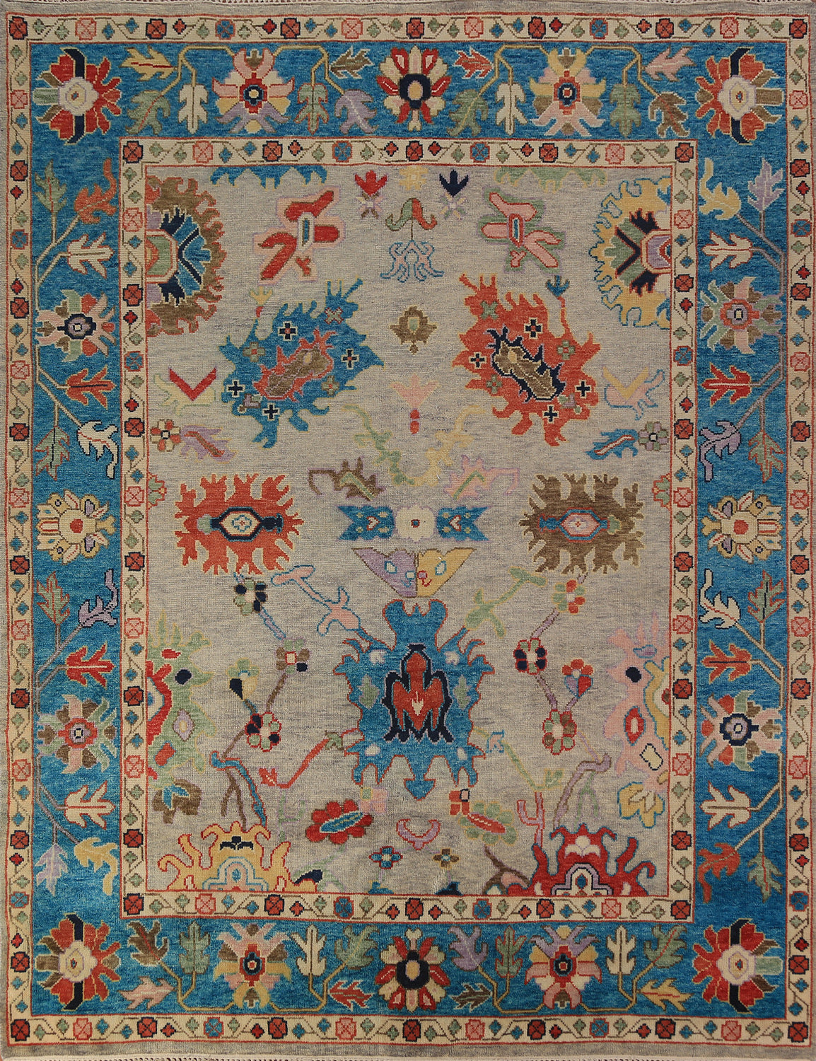 Handmade Wool Oushak Oriental Area Rug 8x10