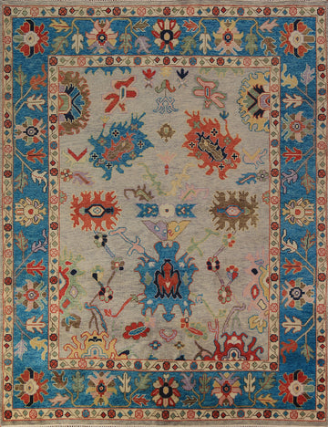 Handmade Wool Oushak Oriental Area Rug 8x10