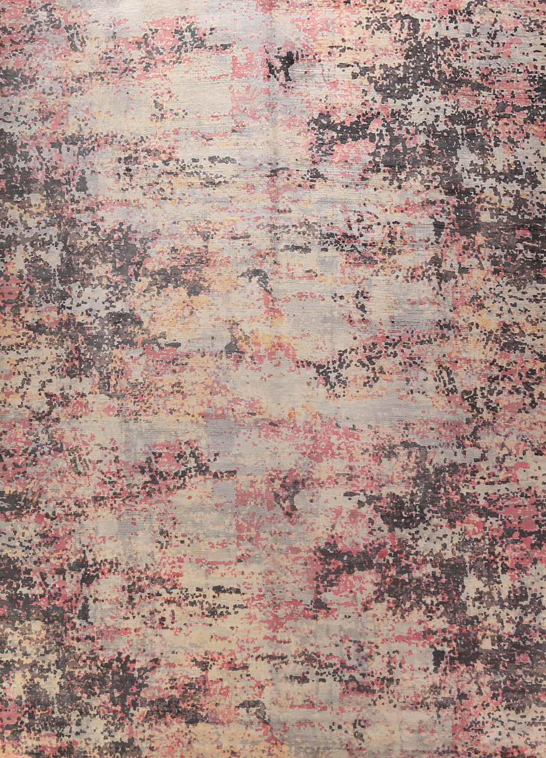 Modern Wool Abstract Indian Area Rug 9x12
