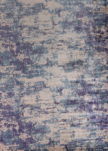 Contemporary Wool Abstract Indian Area Rug 10x13