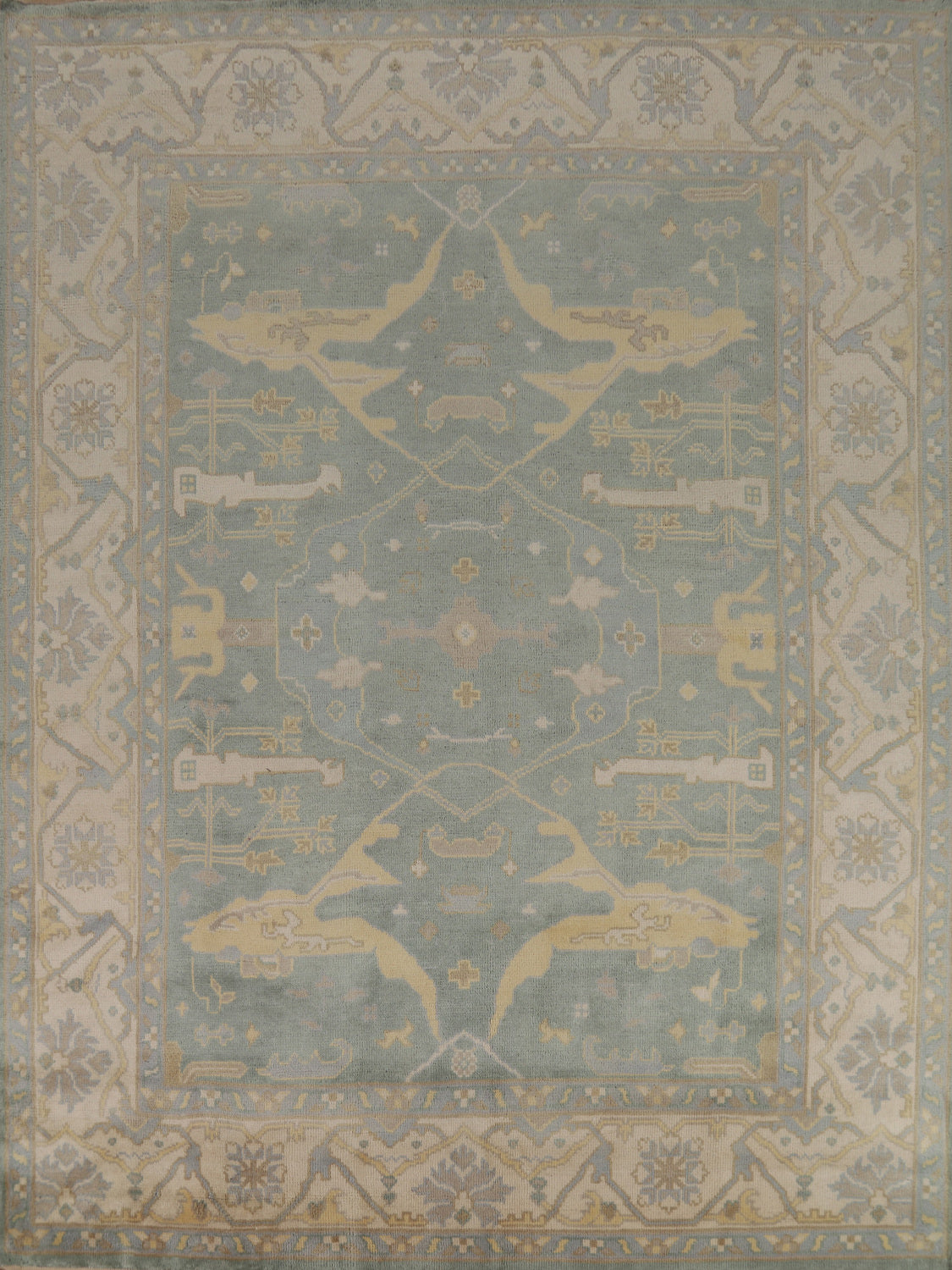 Handmade Blue Oushak Indian Area Rug 8x10
