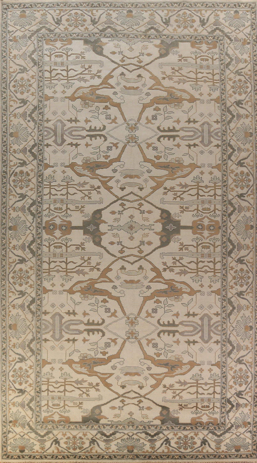 Earth Tone Wool Large Oushak Indian Rug 9x18