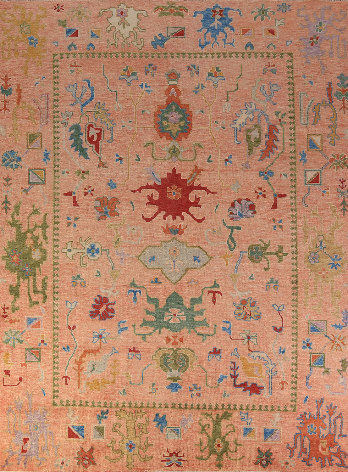 Handmade Wool Oushak Indian Area Rug 9x12